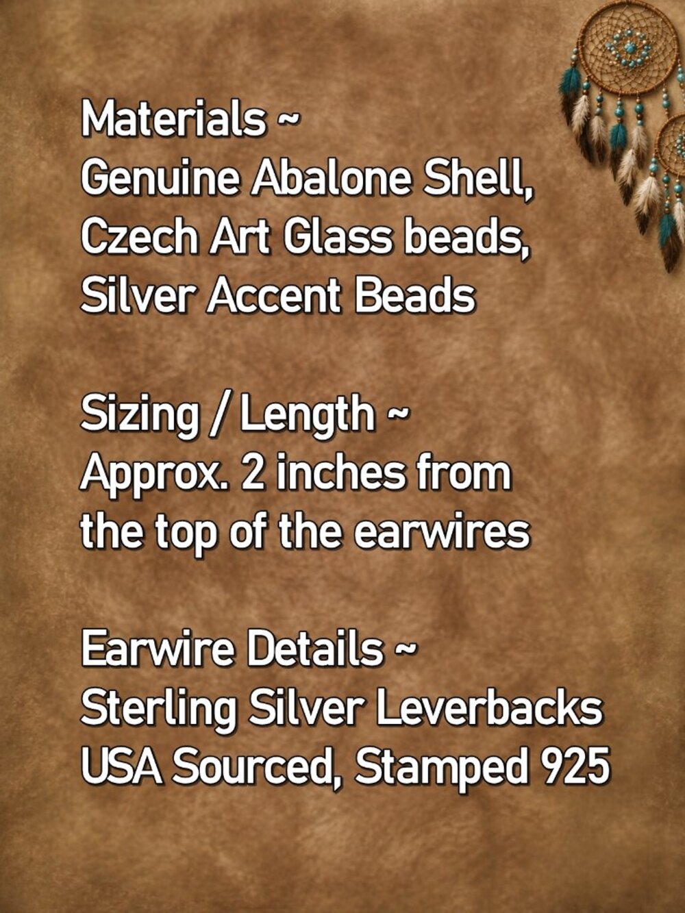 Abalone Earrings With Sterling Silver Leverback Earwires - Picture 2 of 9